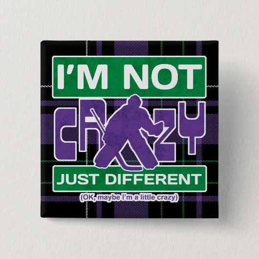 アイスホッケーゴアリー 缶バッジ (正面)