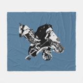アイスホッケーゴアリー – Winter Sports フリースブランケット (正面(横))