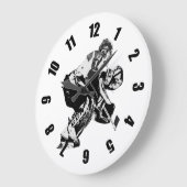 アイスホッケーゴアリー – Winter Sports ラージ壁時計 (傾斜)