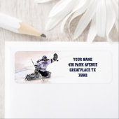 アイスホッケーゴールキーパーあなたの名前のスケッチ ラベル (インサイチュ)