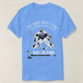 アイスホッケーゴールキーパーゴールテンダーアイスホッケーゴアリー Tシャツ (デザイン正面)