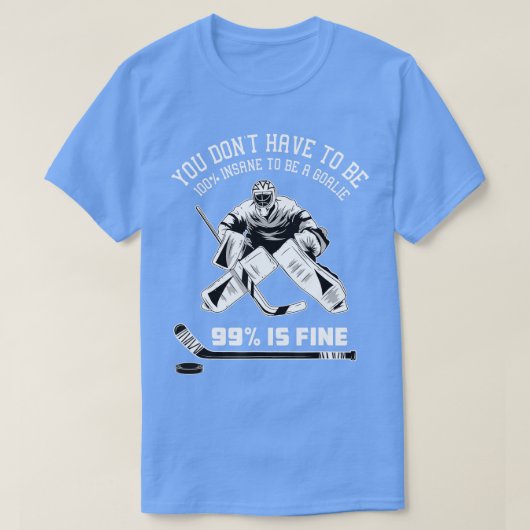 アイスホッケーゴールキーパーゴールテンダーアイスホッケーゴアリー Tシャツ (デザイン正面)