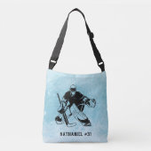 アイスホッケーゴールキーパーモノグラム クロスボディバッグ (正面)