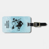 アイスホッケーゴールキーパー両面モノグラム ラゲッジタグ (正面横)