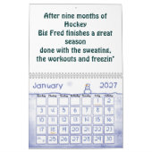 アイスホッケーシーズンの詩のカレンダー カレンダー (1月 2027)