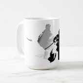 アイスホッケーシーズン – ゴアリーとフォワード コーヒーマグカップ (正面左)