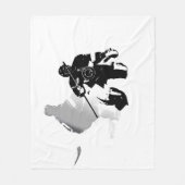 アイスホッケーシーズン – ゴアリーとフォワード フリースブランケット (正面)