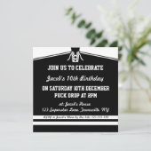 アイスホッケージャージーをテーマにしたパーティー招待状テンプレート 招待状 (スタンド正面)