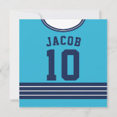 アイスホッケージャージーをテーマにしたパーティー招待状テンプレート 招待状 (裏面)