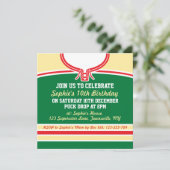 アイスホッケージャージーをテーマにしたパーティー招待状テンプレート 招待状 (スタンド正面)