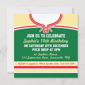 アイスホッケージャージーをテーマにしたパーティー招待状テンプレート 招待状 (正面)