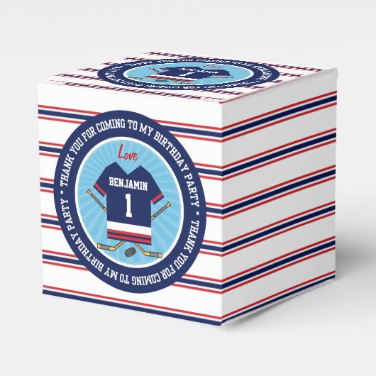 アイスホッケージャージー1st誕生日ありがとう フェイバーボックス (正面サイド)