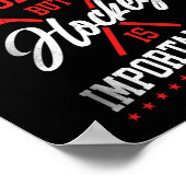 アイスホッケースクールは重要だがホッケーは ポスター (角)