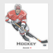 アイスホッケースケーターデザインコンターステッカー シール (シート)