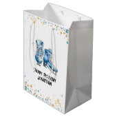 アイスホッケースケートで滑る抱き枕パーティー ミディアムペーパーバッグ (裏面アングル)