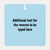 アイスホッケースケートとスティック – あなたはカスタマイズすることができる メタルオーナメント (裏面)