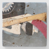 アイスホッケースケートのスポーツ写真 ストーンコースター (正面)