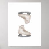 アイスホッケースケートウォールアート ポスター (正面)