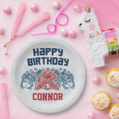 アイスホッケースケートリンクハッピーバースデー紙プレート ペーパープレート (パーティー)