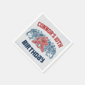 アイスホッケースケートリンクハッピーバースデー スタンダードカクテルナプキン (角)