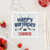 アイスホッケースケートリンクハッピーバースデー スタンダードカクテルナプキン (インサイチュ)