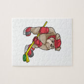 アイスホッケースティックでブルドッグ ジグソーパズル (横)