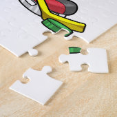 アイスホッケースティックでブルドッグ ジグソーパズル (側面)