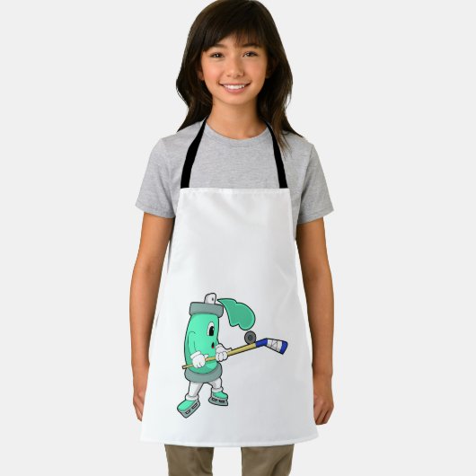 アイスホッケースティックとアイスホッケーでのアイススプレー エプロン (インサイチュ)