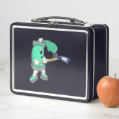 アイスホッケースティックとアイスホッケーでのアイススプレー メタルランチボックス (インサイチュ)