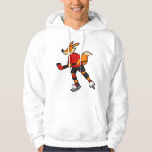 アイスホッケースティックとアイスホッケーのキツネ パーカ (正面)