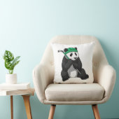 アイスホッケースティックとアイスホッケーのパンダ クッション (椅子)