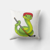 アイスホッケースティックとアイスホッケーのヘビ クッション (裏面)