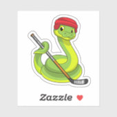 アイスホッケースティックとアイスホッケーのヘビ シール (シート)