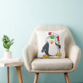 アイスホッケースティックとアイスホッケーのペンギン クッション (椅子)