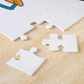 アイスホッケースティックとアイスホッケーのペンギン ジグソーパズル (側面)