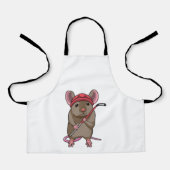 アイスホッケースティックとアイスホッケーのマウス エプロン (正面)