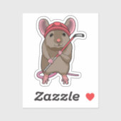 アイスホッケースティックとアイスホッケーのマウス シール (シート)