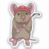 アイスホッケースティックとアイスホッケーのマウス シール (正面)