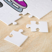 アイスホッケースティックとアイスホッケーのマウス ジグソーパズル (側面)