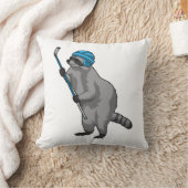 アイスホッケースティックとアイスホッケーのレークーン クッション (ブランケット)