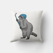 アイスホッケースティックとアイスホッケーのレークーン クッション (裏面)