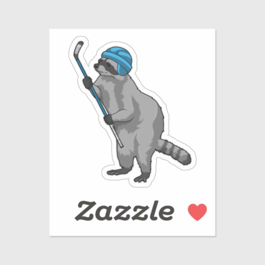 アイスホッケースティックとアイスホッケーのレークーン シール (シート)