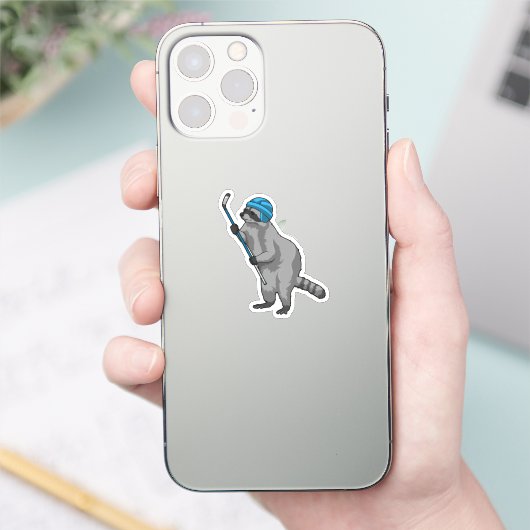 アイスホッケースティックとアイスホッケーのレークーン シール (スマートフォン)