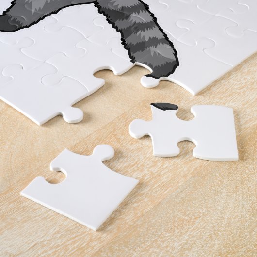 アイスホッケースティックとアイスホッケーのレークーン ジグソーパズル (側面)