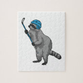 アイスホッケースティックとアイスホッケーのレークーン ジグソーパズル (縦)