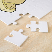 アイスホッケースティックとアイスホッケーの猫 ジグソーパズル (側面)