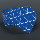 アイスホッケースティックパターン青い背景 ネクタイ<br><div class="desc">アイスホッケースティックパターンブルーバックグランドネックタイ</div>