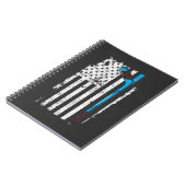 アイスホッケースティック米国国旗 ノートブック (左側)