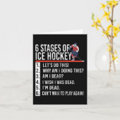 アイスホッケーステージ6名とホッケープレーヤー カード (黄色い花)