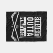 アイスホッケーストレートアウトタペナルティボックスおもしろいメンズボー フリースブランケット (正面(横))